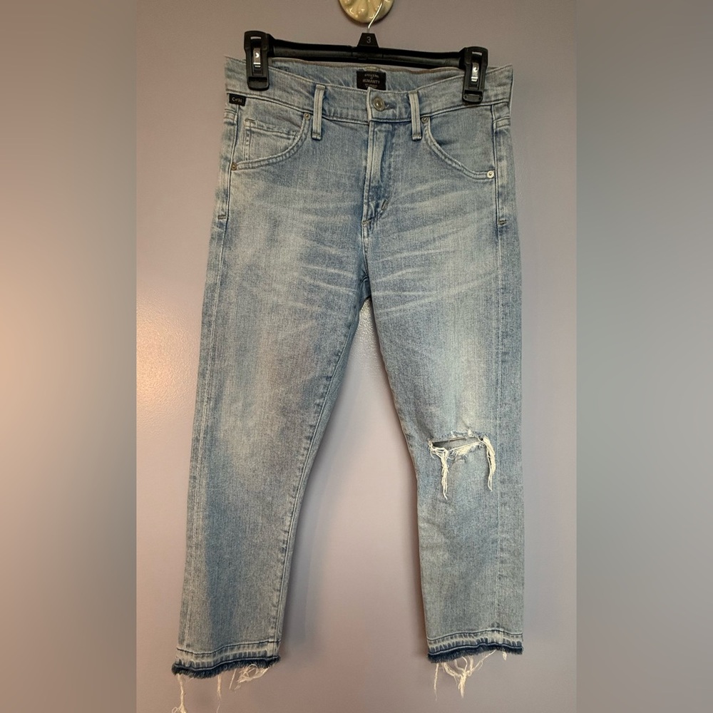 Citizens Of Humanity Emerson slim boyfriend Blue Jeans Distressed 24 - Picture 2 of 16